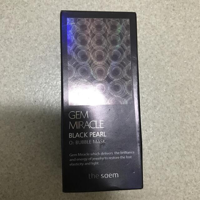 新品【the saem】GEM MIRACLE BLACK PEARL MASK コスメ/美容のスキンケア/基礎化粧品(パック/フェイスマスク)の商品写真