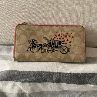 コーチ(COACH)の特正月セール海外限定版バレンタイン希少coach長財布美品　値下げしました(長財布)