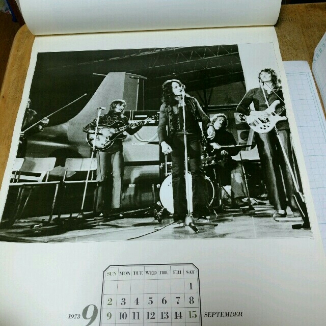 カレンダー　1973年　ROCK CALENDAR