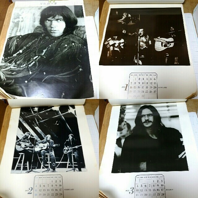 カレンダー　1973年　ROCK CALENDAR