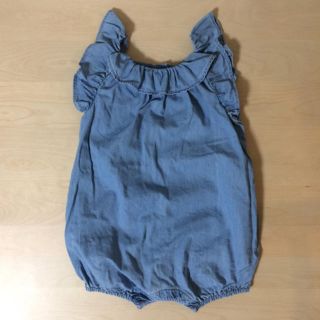 ベビーギャップ(babyGAP)のbabygap♡デニムロンパース♡90(ワンピース)