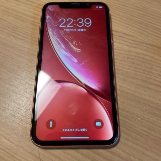 アイフォーン(iPhone)のアカ様専用　iPhone XR 64GB オレンジ　Simフリー(スマートフォン本体)