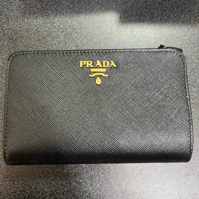 PRADA 二つ折り財布 ブラック - jobs.doopinet.com