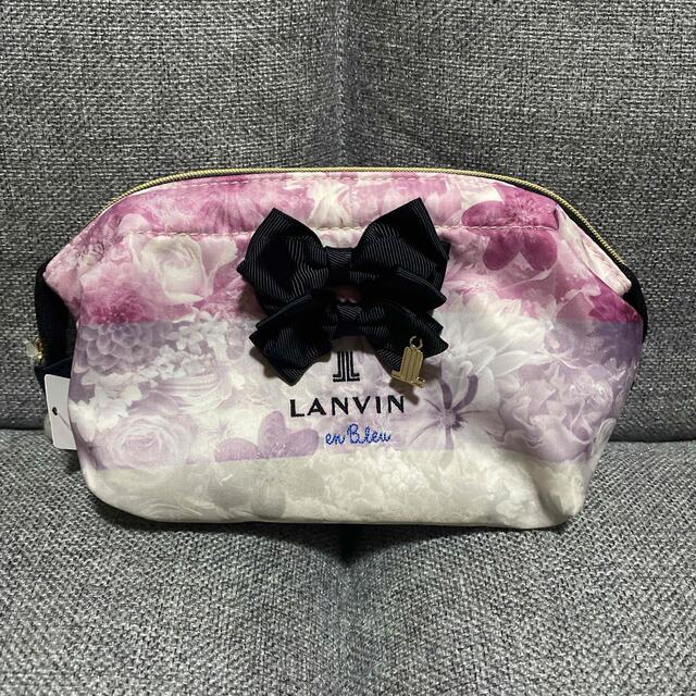 LANVIN en Bleu(ランバンオンブルー)のランバンオンブルー リボン ポーチ 新品未使用 レディースのファッション小物(ポーチ)の商品写真