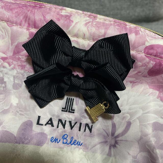 LANVIN en Bleu(ランバンオンブルー)のランバンオンブルー リボン ポーチ 新品未使用 レディースのファッション小物(ポーチ)の商品写真