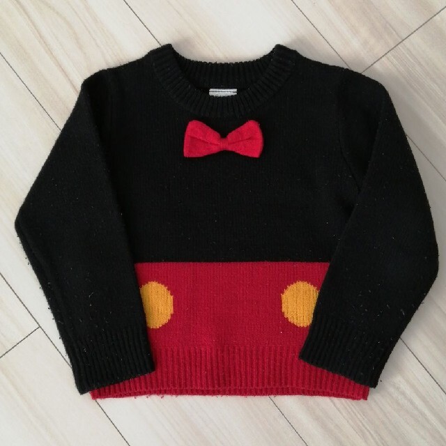 Disney(ディズニー)のミッキー　なりきり　セーター　110センチ キッズ/ベビー/マタニティのキッズ服男の子用(90cm~)(ニット)の商品写真