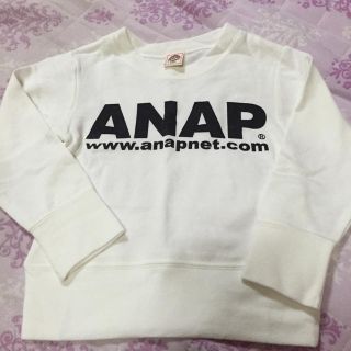 アナップキッズ(ANAP Kids)の新品♡ANAPkids☆トレーナー ホワイト(Tシャツ/カットソー)