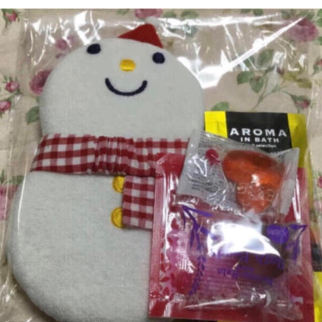 雪だるまのボディタオルなど コスメ/美容のボディケア(バスグッズ)の商品写真