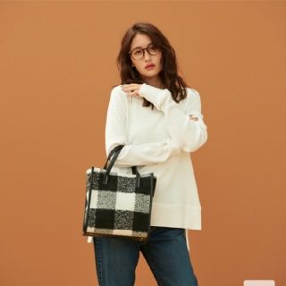 プラステ(PLST)の完売品✨新品！タグ付！♥️PLST♥️チェック２WAYトートバッグ。ブラック。(トートバッグ)