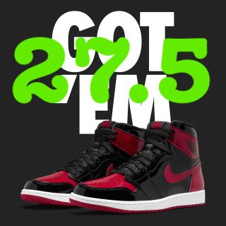 ナイキ(NIKE)のnike jordan1 patent bred 正規品 限定アクセス(スニーカー)