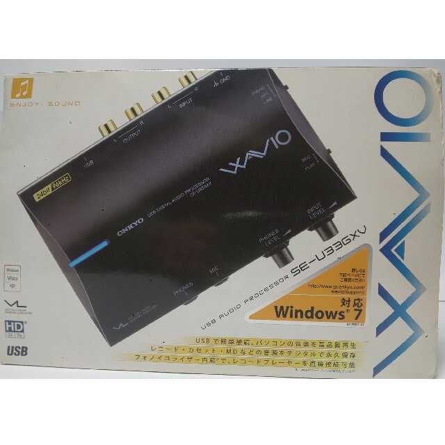 ONKYO(オンキヨー)のONKYO USBオーディオプロセッサー「WAVIO SE-U33GXV(B)」 スマホ/家電/カメラのPC/タブレット(PCパーツ)の商品写真