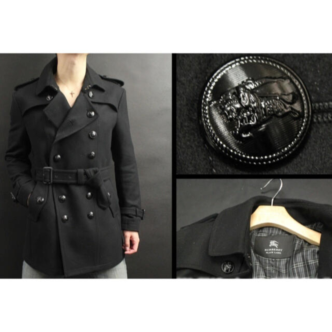 極美品】BURBERRY BLACK LABEL ナポレオンコート カシミヤ混