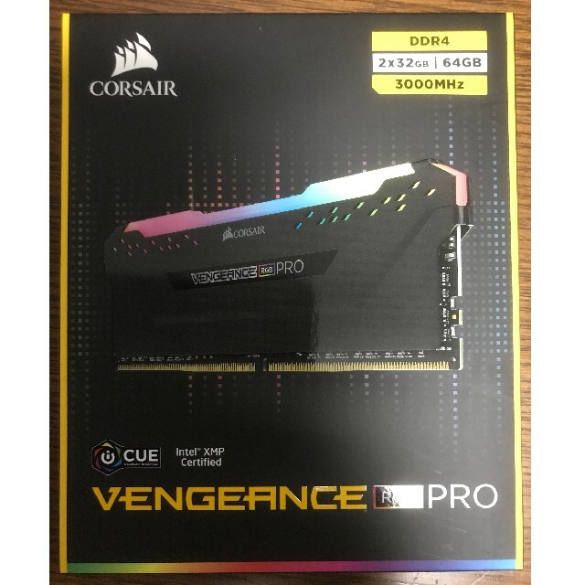 CMW64GX4M2D3000C16 DDR4 PC4-24000 32GB×2 スマホ/家電/カメラのPC/タブレット(PCパーツ)の商品写真