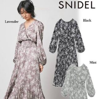 スナイデル(SNIDEL)のSNIDEL サテンジャガードワンピース(ロングワンピース/マキシワンピース)