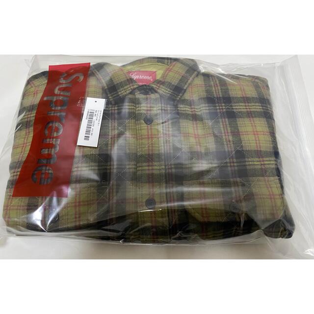 Supreme Quilted Plaid Flannel Shirt Lサイズ 1