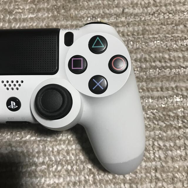 PlayStation4(プレイステーション4)のPS4コントローラー　純正品　グレイシャーホワイト  ZCT1J 動作確認済 エンタメ/ホビーのゲームソフト/ゲーム機本体(その他)の商品写真