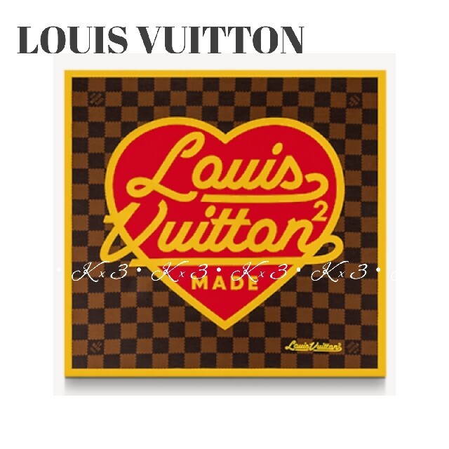 LOUIS VUITTON - LOUIS VUITTON バンダナ/スカーフ〈ハート〉ヴァージル×NIGO