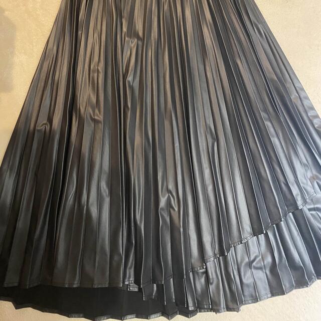ZARAフェイクレザーラップスカート　Sサイズ レディースのスカート(ロングスカート)の商品写真
