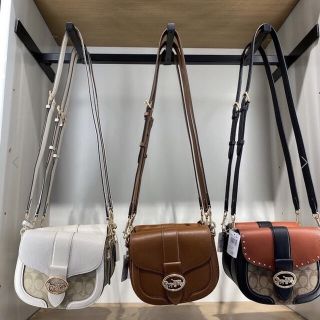 新品 コーチ COACH ショルダーバッグ ジョージ サドルバッグ ブラウン