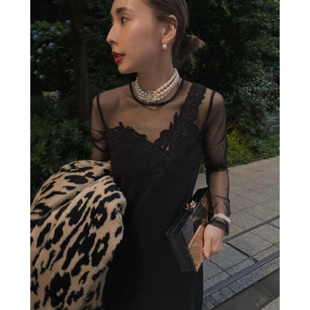 Ameri VINTAGE(アメリヴィンテージ)の【Ameri VINTAGE】UND RENEE CUTWORK DRESS レディースのワンピース(ロングワンピース/マキシワンピース)の商品写真