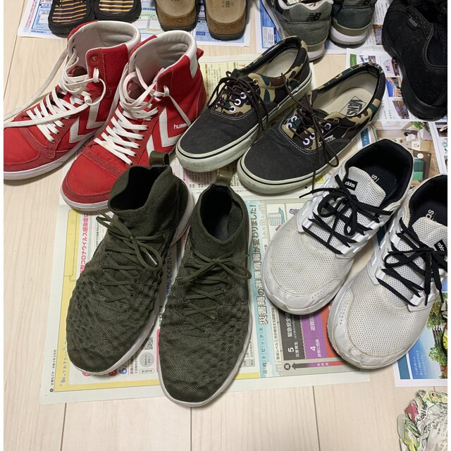 hummel(ヒュンメル)のスニーカー4足　まとめ売り　hummel adidas NIKE VANS メンズの靴/シューズ(スニーカー)の商品写真