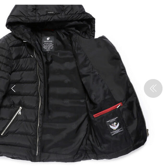 LOVELESS フーデッドライダースダウン 極美品 LOVELESS フーデッドライダースダウン 極美品