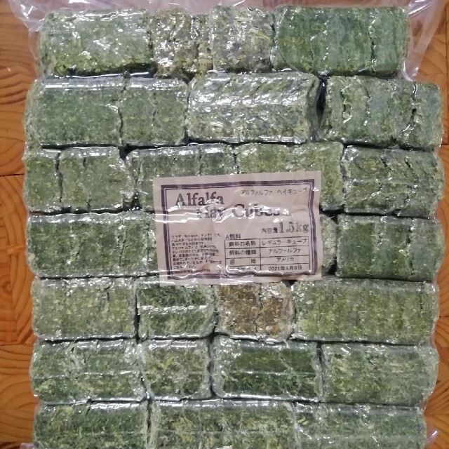 ヘイキューブ 1.5kg アルファルファ牧草 うさぎの餌 素晴らしい外見 ヘイキューブ 1.5kg アルファルファ牧草 うさぎの餌 素晴らしい外見