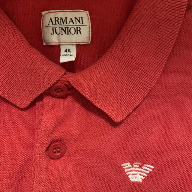 ARMANI JUNIOR(アルマーニ ジュニア)のaaya 様専用‼️ アルマーニ　ポロシャツ　4A  106cm キッズ/ベビー/マタニティのキッズ服男の子用(90cm~)(Tシャツ/カットソー)の商品写真