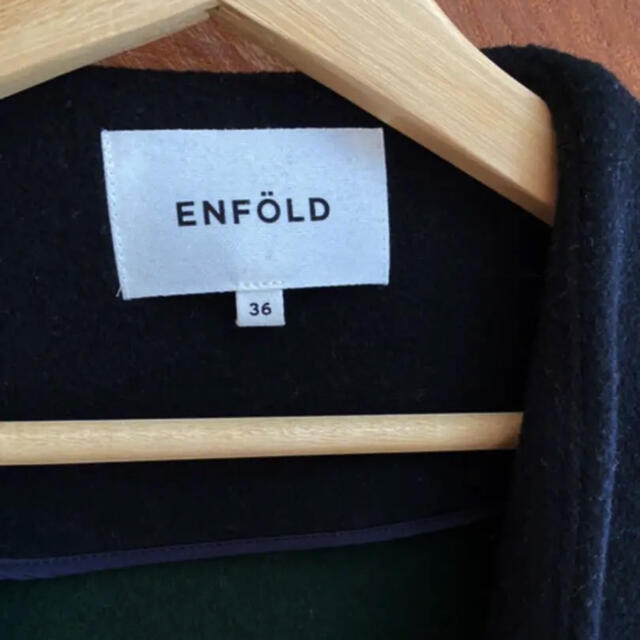 ENFOLD(エンフォルド)の【専用】ENFOLD ソフトリバー スリットオーバー コート36 レディースのジャケット/アウター(ロングコート)の商品写真