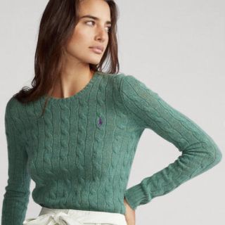 ラルフローレン(Ralph Lauren)の美品　ラルフローレン  ケーブル　ニット　クルーネック　セーター　xs(ニット/セーター)