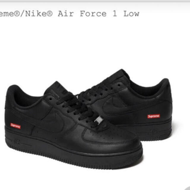 Supreme Nike AirForce1Low Black 27.0cm