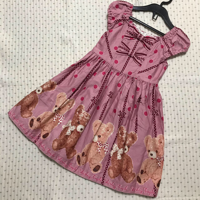 Shirley Temple(シャーリーテンプル)のシャーリーテンプル くま ワンピース 120 キッズ/ベビー/マタニティのキッズ服女の子用(90cm~)(ワンピース)の商品写真