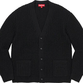Lサイズ Supreme Waffle Knit Cardigan ブラック