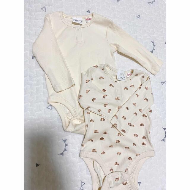 ZARA KIDS(ザラキッズ)のnene様専用⭐︎ 新品・美品☀︎ ZARA baby リブ編みロンパース キッズ/ベビー/マタニティのベビー服(~85cm)(ロンパース)の商品写真