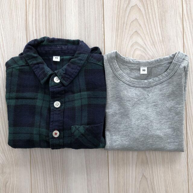 MUJI (無印良品)(ムジルシリョウヒン)のこども服セット 90 キッズ/ベビー/マタニティのキッズ服男の子用(90cm~)(Tシャツ/カットソー)の商品写真