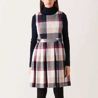 バーバリー(BURBERRY)の極美品 ブルーレーベル クレストブリッジ チェック ワンピース(ひざ丈ワンピース)