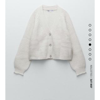 ザラ(ZARA)のZARA 今期　裏編みニットカーディガン(カーディガン)