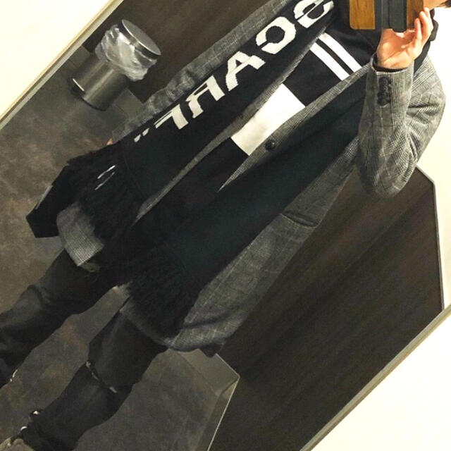 【お値下げしました】デニム　フェイクレイヤードチェスターコート メンズのジャケット/アウター(チェスターコート)の商品写真