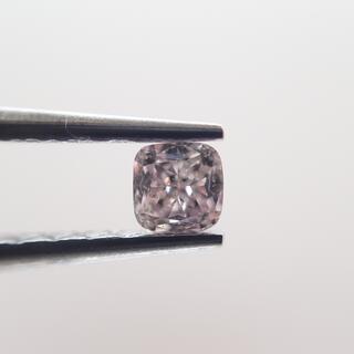ダイヤモンド天然ピンクダイヤ クッションカット SI1 0.241ct ソーティング付