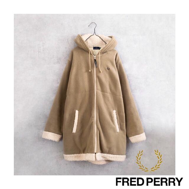 ランさま★ FRED PERRY ボア パーカー ワンピース ビッグ スウェット