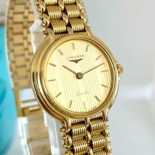 LONGINES - 299 ロンジン時計 レディース腕時計 ゴールド フラッグ
