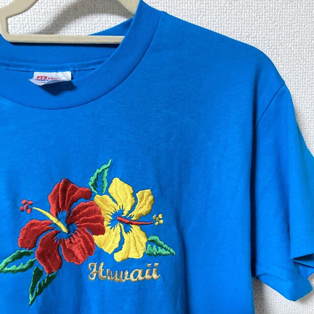 Hanes ハワイ　Tシャツ　ハイビスカス　刺繍　夏 | フリマアプリ ラクマ