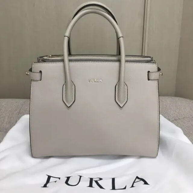 FURLA PIN S トートバッグ ピンクベージュ