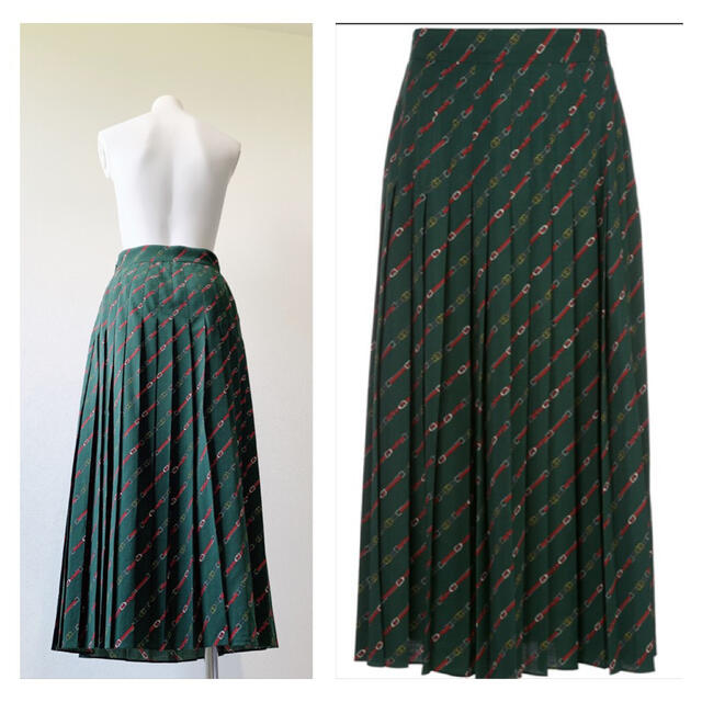 SALE】 Gucci - グッチ GGホースビットプリント ミモレ丈 スカート SALE】 Gucci - グッチ GGホースビットプリント ミモレ丈 スカート