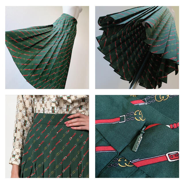 SALE】 Gucci - グッチ GGホースビットプリント ミモレ丈 スカート SALE】 Gucci - グッチ GGホースビットプリント ミモレ丈 スカート