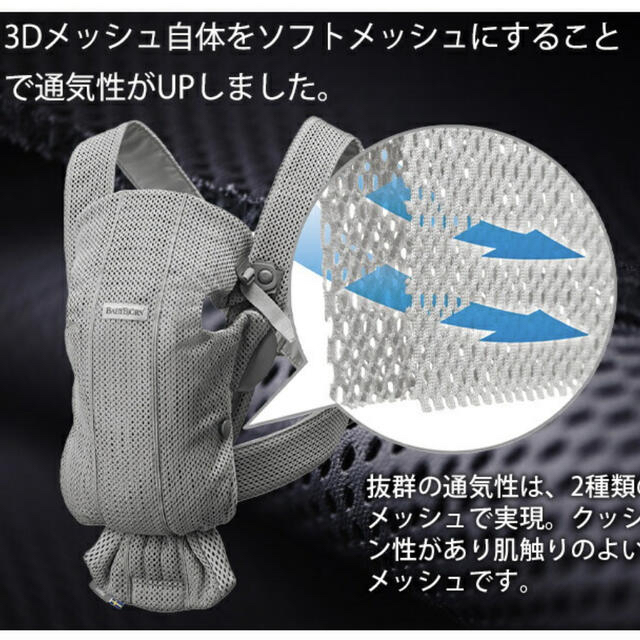 BABYBJORN(ベビービョルン)のベビービョルン ミニ エアー メッシュタイプ キッズ/ベビー/マタニティの外出/移動用品(抱っこひも/おんぶひも)の商品写真