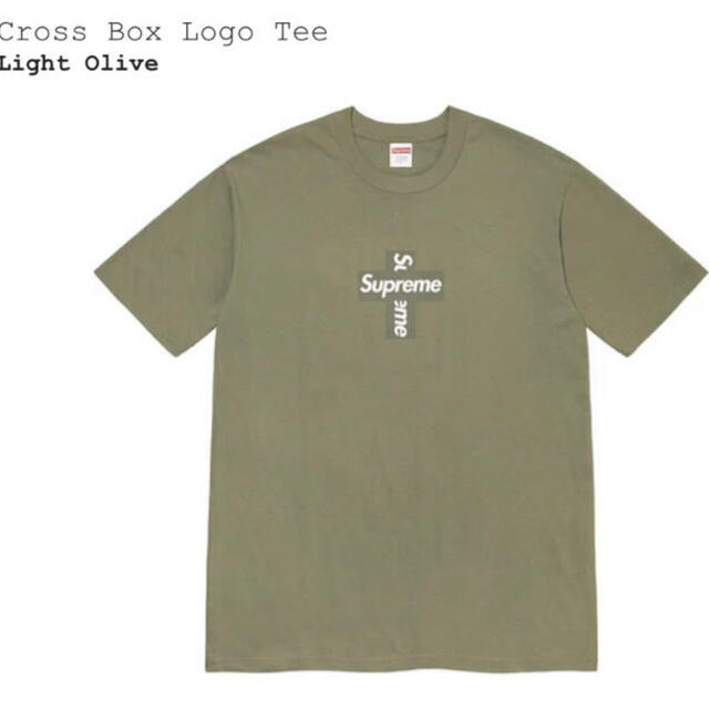 Supreme Cross Box Logo Tee Olive Lサイズ