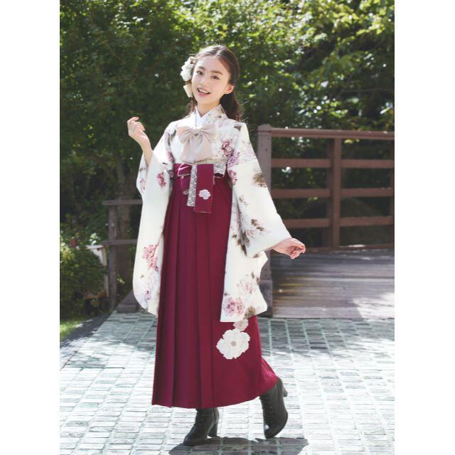 100%正規品 ジュニア用 着物袴セット 145～154cm NO35849 リボン付き 和服/着物