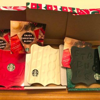 スターバックスコーヒー(Starbucks Coffee)の[新品] スターバックス　クリスマスミニプレート　3種セット(ノベルティグッズ)