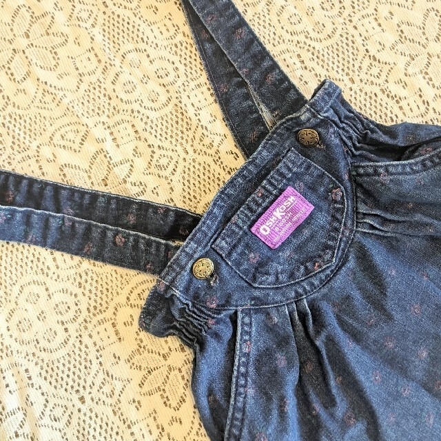VINTAGE OSHKOSH ジャンパースカート 紫タグ 4T キッズ/ベビー/マタニティのキッズ服女の子用(90cm~)(ワンピース)の商品写真